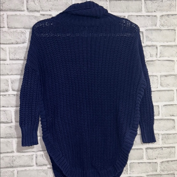 Express Deep Blue Cowl Neck Sweater - Picture 7 of 7